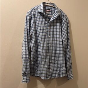 Johnnie -O Men's Blue Checkered Shirt - size medium - great condition